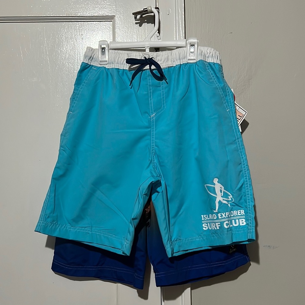 NWT BigChill 2PCs Set of Boys Swimming Trunks Size 18